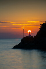 マリア像の夕陽