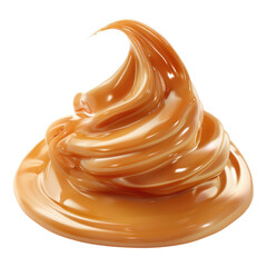 Caramel cream isolated on transparent background