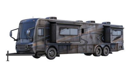 RV toy hauler isolated on transparent background