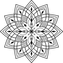 Obraz premium mandala,Black and white mandala. Paint art. Mandala art.Zentangle art , Doodle patterns ,Zen-doodle,Native American Mandala 