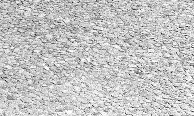 Road made of stones. Pencil sketch drawing illustration