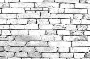 Brick texture. Pencil sketch drawing illustration