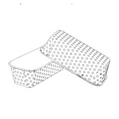 Green paper baking forms for cakes with dotted pattern. Hand drawn pencil sketch illustration