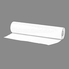 Baking paper, white bakery parchment isolated over transparent background, confectionery clipart png illustration. Hand drawn pencil sketch illustration