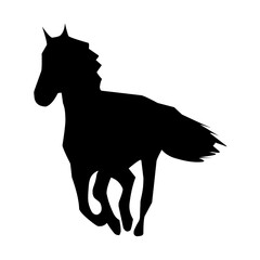 Of vector horses silhouettes