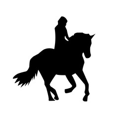 Of vector horses silhouettes