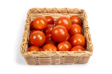 A basket full of cherry tomatoes