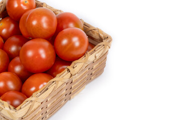 A basket full of cherry tomatoes
