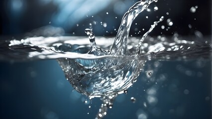 Transparency of Purity Water Splashing