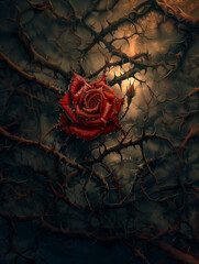 thorny briar rose illustration - generative ai