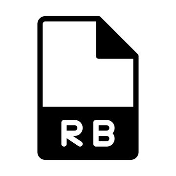 recommend clip art: Rb file type icon. document files and folder format symbol icons, in solid style.