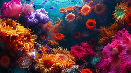 Fototapeta na wymiar Colorful coral reef, Underwater scene with corals. Underwater world. Marine life.