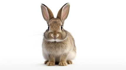 Fototapeta premium Rabbit's animal outline isolated on a white background