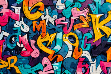 Vibrant Urban Graffiti Art Seamless Pattern: Capturing the Energy and Creativity of Street Culture in Contemporary Murals
