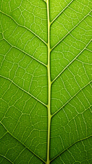 Fototapeta premium Texture of green leaves close-up
