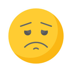 Get your hands on perfectly designed sad emoji icon, customizable vector