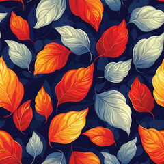 a seamless pattern colorful background of tropical flowers and leaves.	