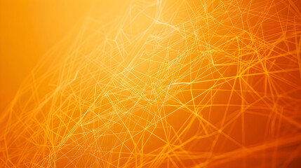 A minimalist design featuring thin, precise lines creating a complex grid pattern on a bright orange background. The image should look like it was taken with an HD camera