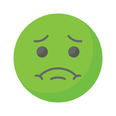 Creative icon of sick emoji, ready to use in website and mobile apps