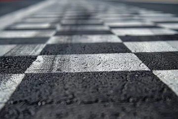  Detail of race track starting and finishing grid Close up of motorsports circuit © LimeSky
