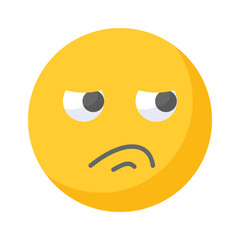 Disgusted emoji vector design, customizable unique vector