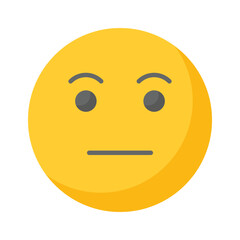 Grab this amazing icon of indifferent emoji, customizable flat vector