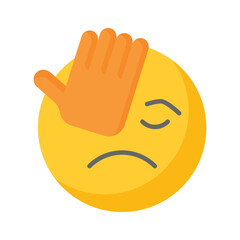 Obraz premium Get this amazing icon of facepalm emoji, sad expressions emoji