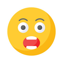 Oh My God expression emoji vector design, editable vector