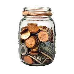 Tip jar on isolated transparent background