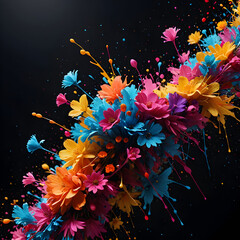 abstract colorful splashes background