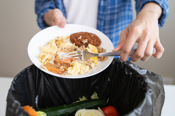 people put bio trash from food waste in domestic homes to compost bins to make fertilizer to reduce...