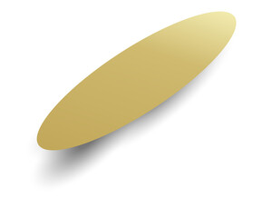 Gold paper round and shadow