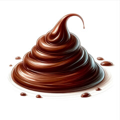 An illustration for world chocolate day, Chocolate Sauce, rendered in watercolor style.