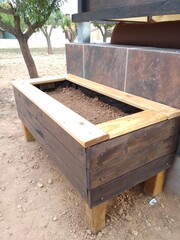 Constructed Garden Planter from Recycled Wood
