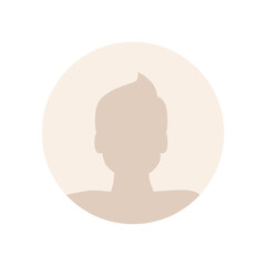 Vector flat illustration. Stylish pastel profile of a man. Avatar, user profile, person icon, silhouette, profile picture. Suitable for social media profiles, icons, screensavers and as a template.
