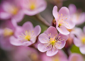 Blooming Cherry Blossom Garden Vibrant Spring Blossom