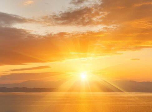 Orange and yellow sun rays wallpaper
