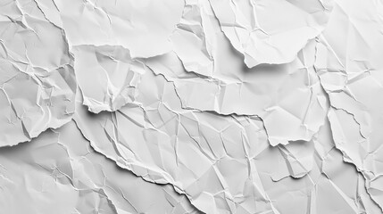 Fototapeta premium Texture white paper crumpled rough abstract background.