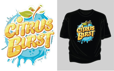 Citrus Burst T Shirt Design 