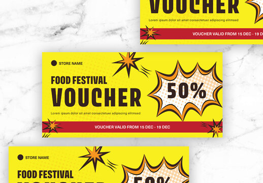 Yellow Food Voucher