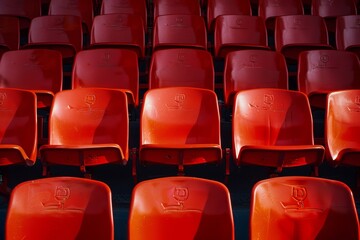 Naklejka premium Individual stadium chairs