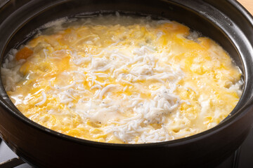 釜揚げしらす　卵雑炊