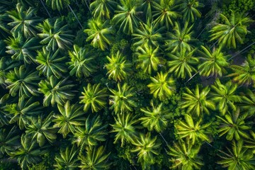 Indonesian Palm Plantation from the air
