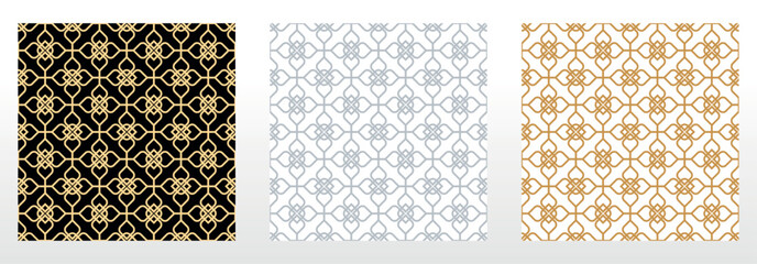 Geometric collection of patterns. Seamless vector backgrounds. Simple graphics