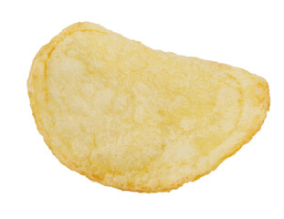 Potato chips isolated on white background.