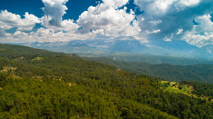 Obraz premium Tazi Canyon is a natural canyon formed by streams. View of the canyon from the air. Antalya, Turkey.