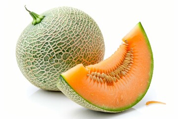 isolated melon on white background