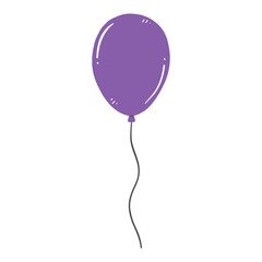 Violet balloon isolated on a white background. Vector illustration. © Ekaterina Chemakina