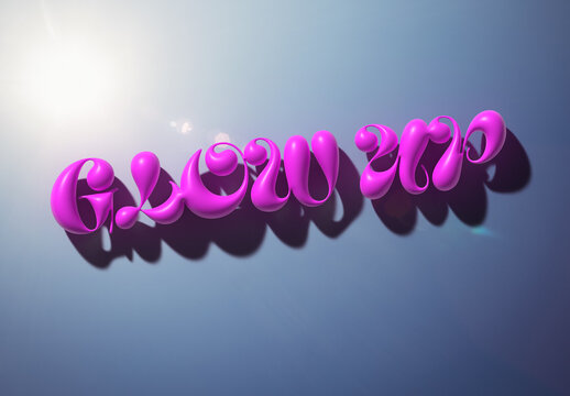 Pink Experimental Type Text Effect