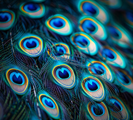Obraz premium peacock feather pattern